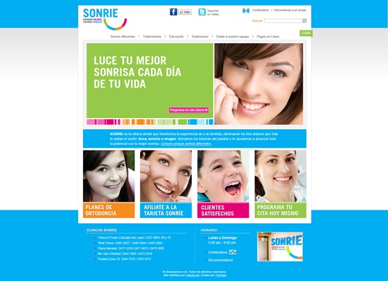Clinicas Sonrie: Web site design for clinicasonrie.com