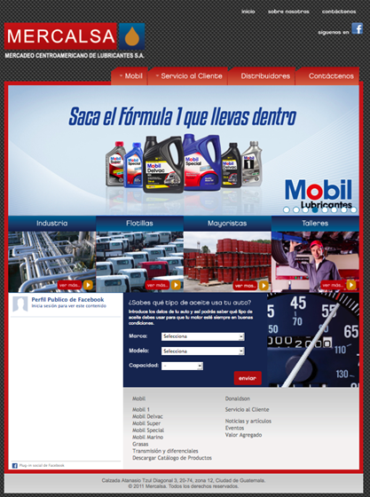 Mobil: Desarrollo de sitio web para Mobil Guatemala